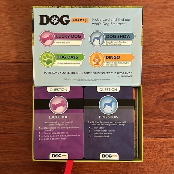 Dog Smarts: Unleash Your Knowledge Dog Trivia Card Game - Picture 2 of 4